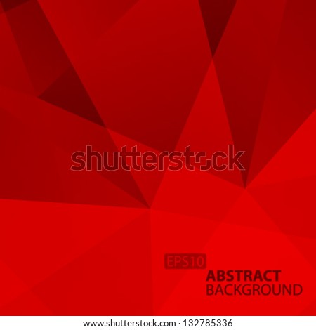 Abstract Red Geometric Background. Vector Illustration
