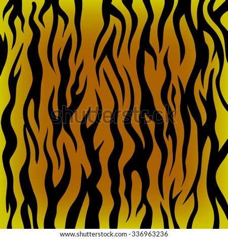 Black Yellow Stripped Tiger Design Stock Illustration 8784442 ...