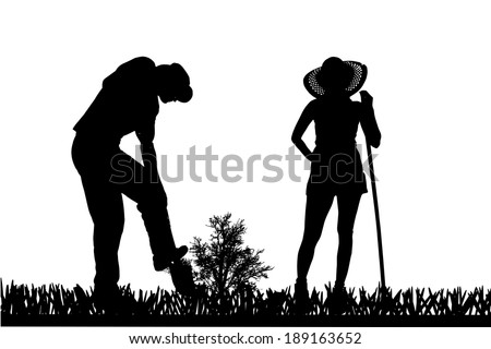 Garden Silhouette Stock Images, Royalty-Free Images & Vectors ...