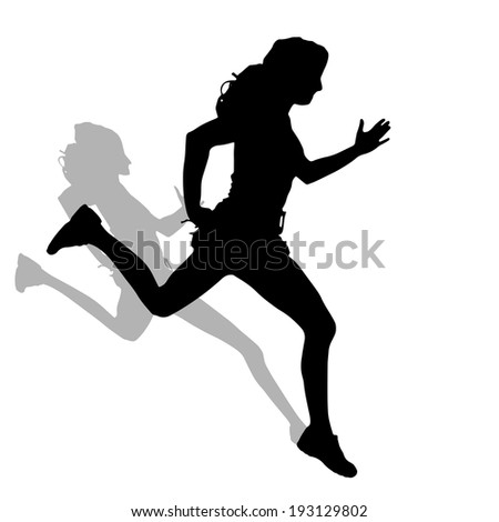 Vector Silhouette Woman Sign Text Stock Vector 264098663 - Shutterstock