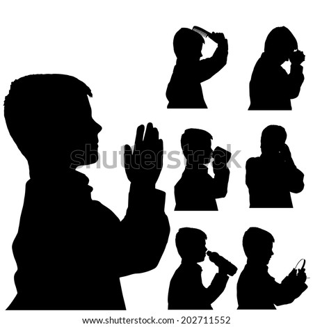 Praying silhouette Stock Photos, Images, & Pictures | Shutterstock