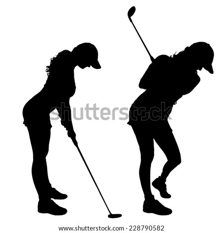 Golfer Silhouette Stock Images, Royalty-Free Images & Vectors