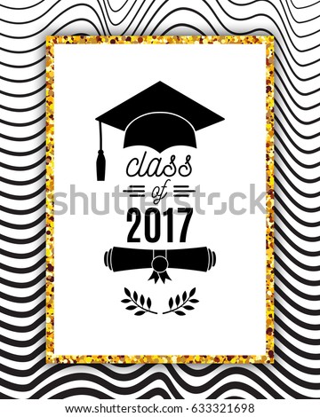 Class 2017 Greeting Card Hat Scroll Stock Vector 633321698 ... Class 2017 Greeting Card Hat Scroll Stock Vector 633321698 ...