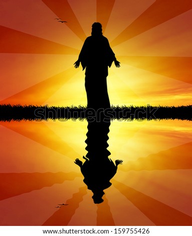 Jesus st sunset - stock photo