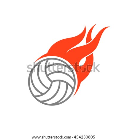 Volleyball Logo Vector Illustration Stock Vector 454230805 - Shutterstock