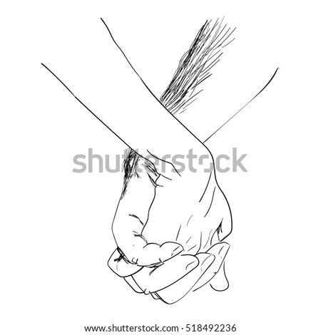 Couple Holding Sketching Stock Vector 368890592 - Shutterstock