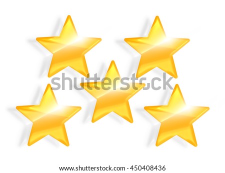 Stars Icons Set Vector Illustration Assorted Stock Vector 450620923