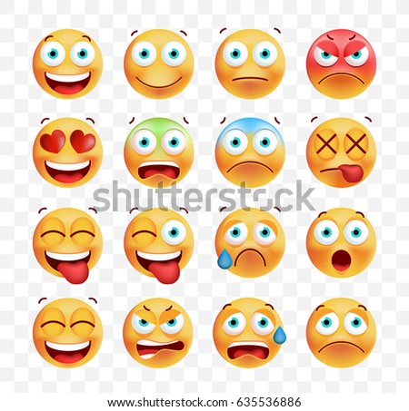 Funny Cartoon Faces Vector Clip Art Stock Vector 392776735 - Shutterstock