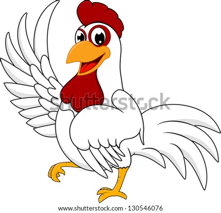 Scared Cartoon Chicken Vector Clip Art Stock Vector 119505895 ...