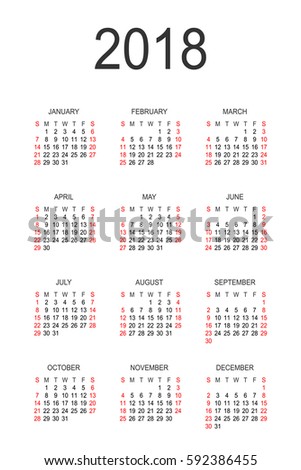 sunday through saturday calendar