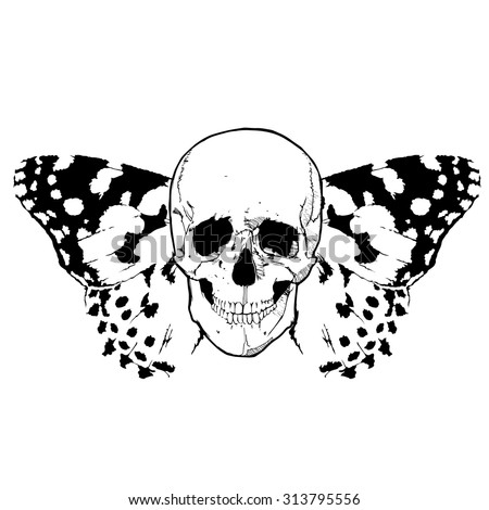 Download Butterfly Skull Tattoo Stock Images, Royalty-Free Images ...