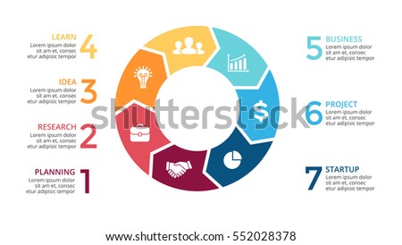 Vector Circle Arrows Infographic Cycle Diagram Stock 