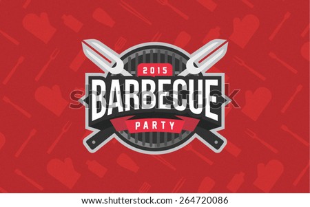 Barbecue party logo