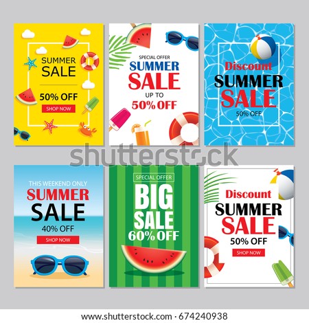 email background layout Layout Vector Background Sale Emails Stock Summer Banners