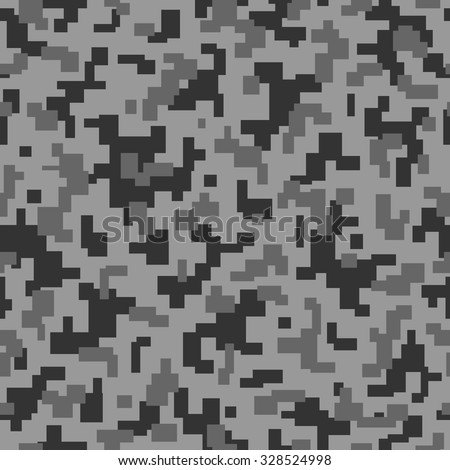Vector Repeat Pixel Camouflage Texture Gray Stock Vector 328524998 ...
