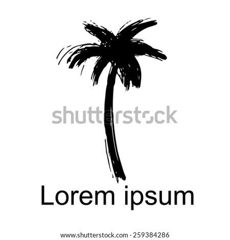 coconut palm tree black silhouette hand stock vector 277835633 coconut palm tree black silhouette hand stock vector 277835633