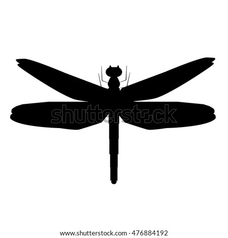 Silhouette Dragonfly Stock Vector 222121879 - Shutterstock