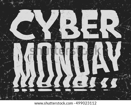 Cyber Monday Sale Bad Photocopy Distorted Glitch Art Typographic Poster Glitchy Words For Retail Cyber Monday Sale Bad Photocopy Distorted Glitch Art Typographic Poster Glitchy Words For Retail