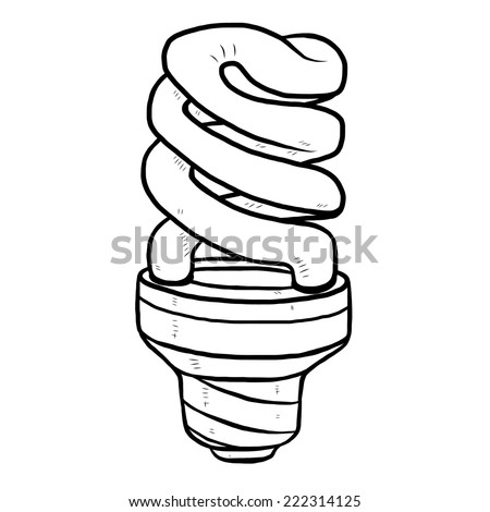 Energy Saving Light Bulb Cartoon Vector Stock Vector 222314125 ...