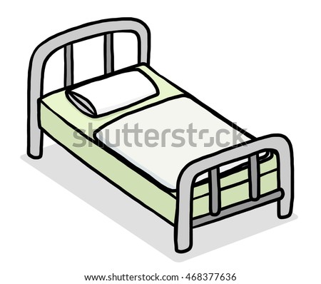 Bed Cartoon Vector Illustration Hand Drawn Stock Vector 468377636 ...