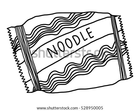 Instant Noodles Pack Cartoon Vector Illustration Stock ...