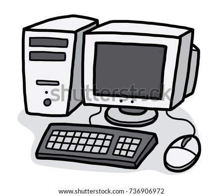 Vector Image Computer Keyboard Mouse Cartoon Stock Vector 131659955 ...