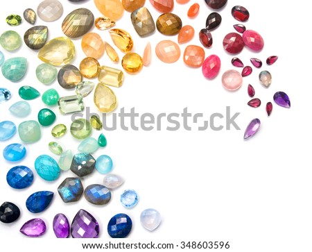 Group Natural Colorful Raw Gemstones Lemon Stock Photo 155354183 ...