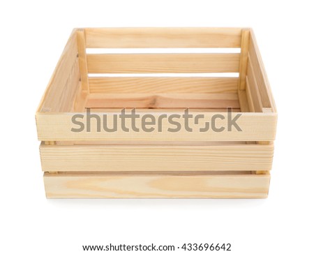 Large Wooden Crate Isolated On White Stock Photo 433696642 Large Wooden Crate Isolated On White Stock Photo 433696642