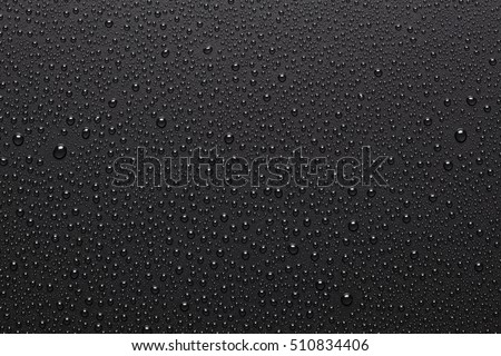 Black background with water drops