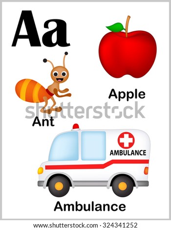 Cute Colorful Alphabet Letter Set Illustrations Stock Vector 233500927 ...