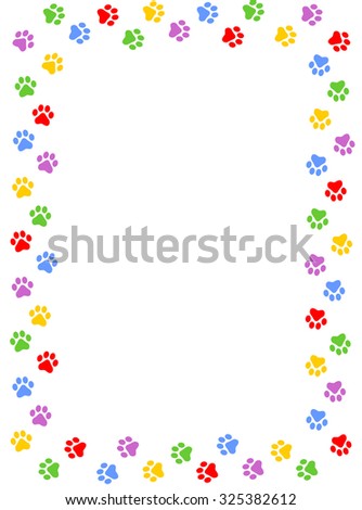 Paw Print Border Stock Photos, Images, & Pictures | Shutterstock