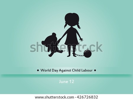 world day against child labour vector children worker vector illustration silhouette of a girl - Cartoon Picture Of Children world day against child labour vector children worker vector illustration silhouette of a girl - Cartoon Picture Of Children