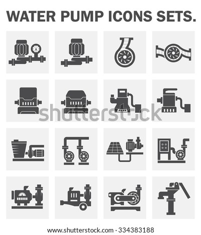 Vector Icon Water Pump Station Water Stock Vector (Royalty Free ...