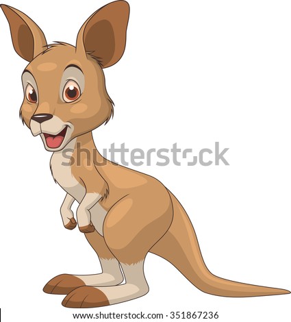 Vector Illustration Adult Kangaroo Baby Kangaroo Stock Vector 411273007 ...