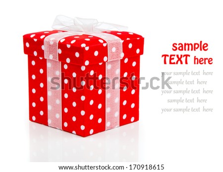 Red Gift Box Polka Dots On Stock Photo (Edit Now) 170918615 - Shutterstock