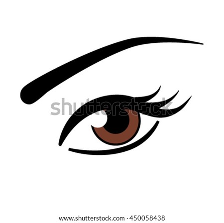 Brown Eye Stock Vector 450058438 - Shutterstock