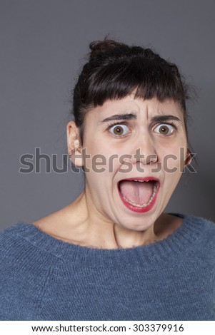 Screaming Mouth Wide Woman Stock Photos, Images, & Pictures | Shutterstock