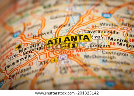 Atlanta Map Stock Photos, Images, & Pictures | Shutterstock