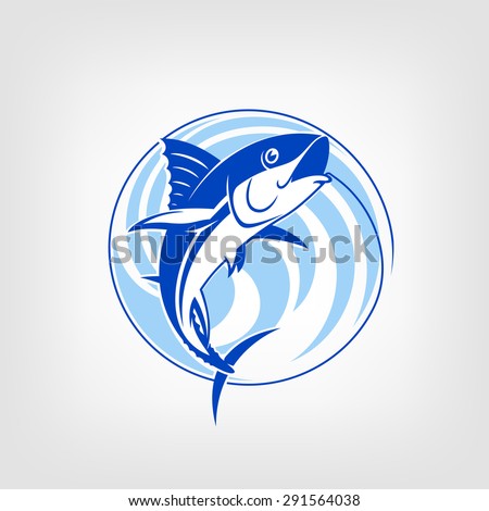 Download Tuna Vector Sign Fishing Logo Catching Stock Vector ...