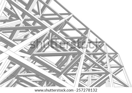 Building 3d structure. Architectural background.