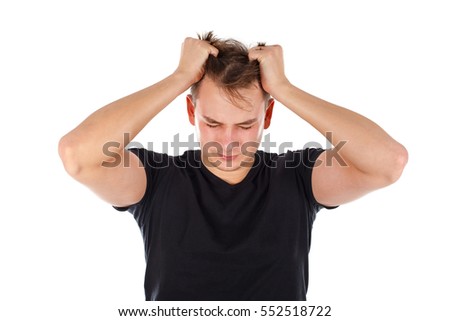 Closeup Portrait Stressed Frustrated Crazy Man Stock Photo 169481729 ...