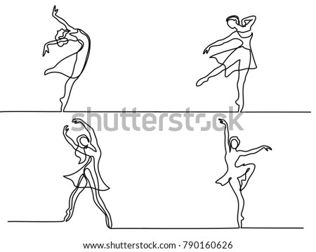 Dancer Outline Stock Images, Royalty-Free Images & Vectors | Shutterstock