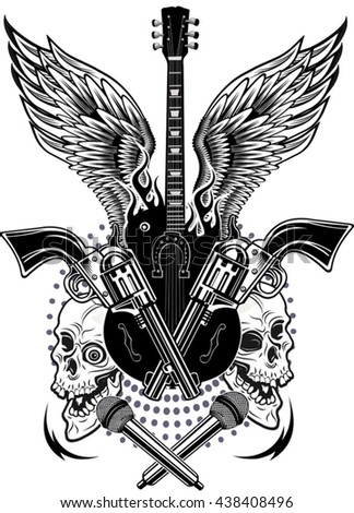 Rock N Roll Symbol Stock Vector 157312145 - Shutterstock