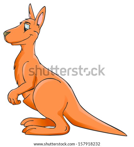 Cartoon Kangaroo Cute Wallaby Australian Zoo Stock Vector 93478621 ...