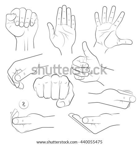 hand gestures sketch