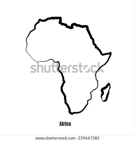 Vector Map Africa Outline Map Isolated Stock Vector 418561480 ...