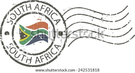 Postal Grunge Stamp South Africa Stock Vector 242531818 - Shutterstock