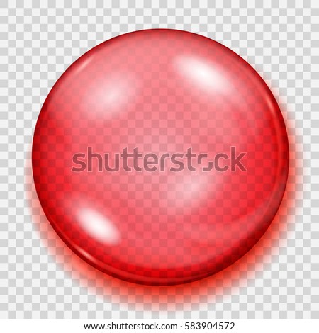 Big Transparent Red Sphere Shadow On Stock Vector 580067566 - Shutterstock