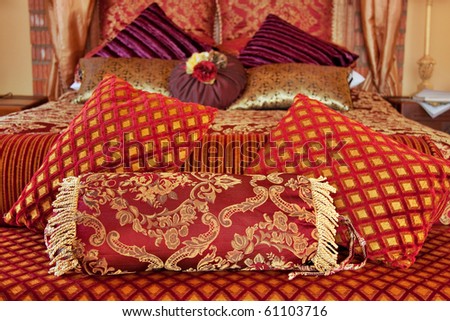 Image result for gold brocade bed