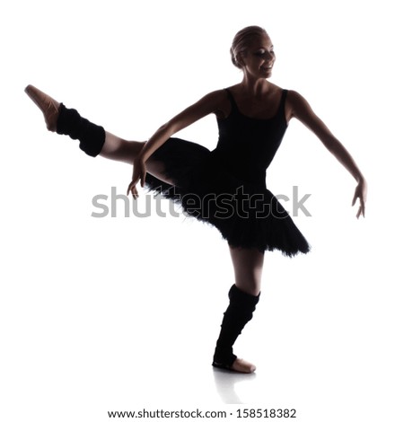 One Caucasian Young Woman Ballerina Ballet Stock Photo 124046167 ...